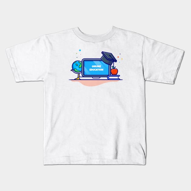 Online Education Kids T-Shirt by Catalyst Labs